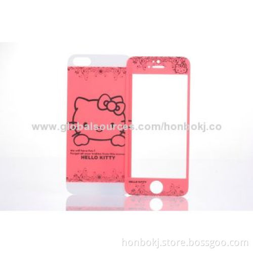 Tempered-glass screen protector with colour printed for iPhone